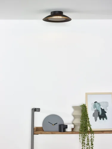 Светильник потолочный LED Foskal 79177/06/30 Lucide чёрный 1 лампа, основание чёрное в стиле современный  фото 5